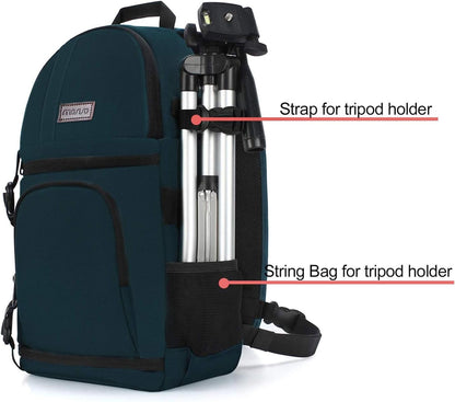 MOSISO Camera Sling Bag, DSLR/SLR/Mirrorless Camera Backpack Case Shockproof Photography Backpack with Tripod Holder & Removable Modular Inserts Compatible with Canon/Nikon/Sony/Fuji