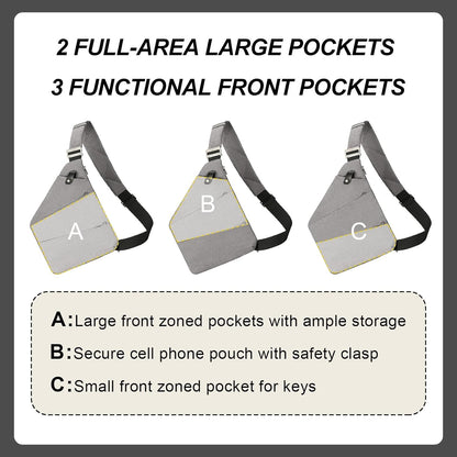 Anti Theft Crossbody Travel Bags for Women Men Cross Body Slim Sling Handbags with S Hook Antitheft