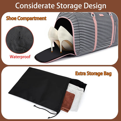 Convertible Garment Duffel Bag for Travel - Carry On Garment Bags With Toiletry Bag Large Weekender Bag for Men Women 2 in 1 Hanging Suitcase Suit Travel Duffel Overnight Bags 4pcs Set