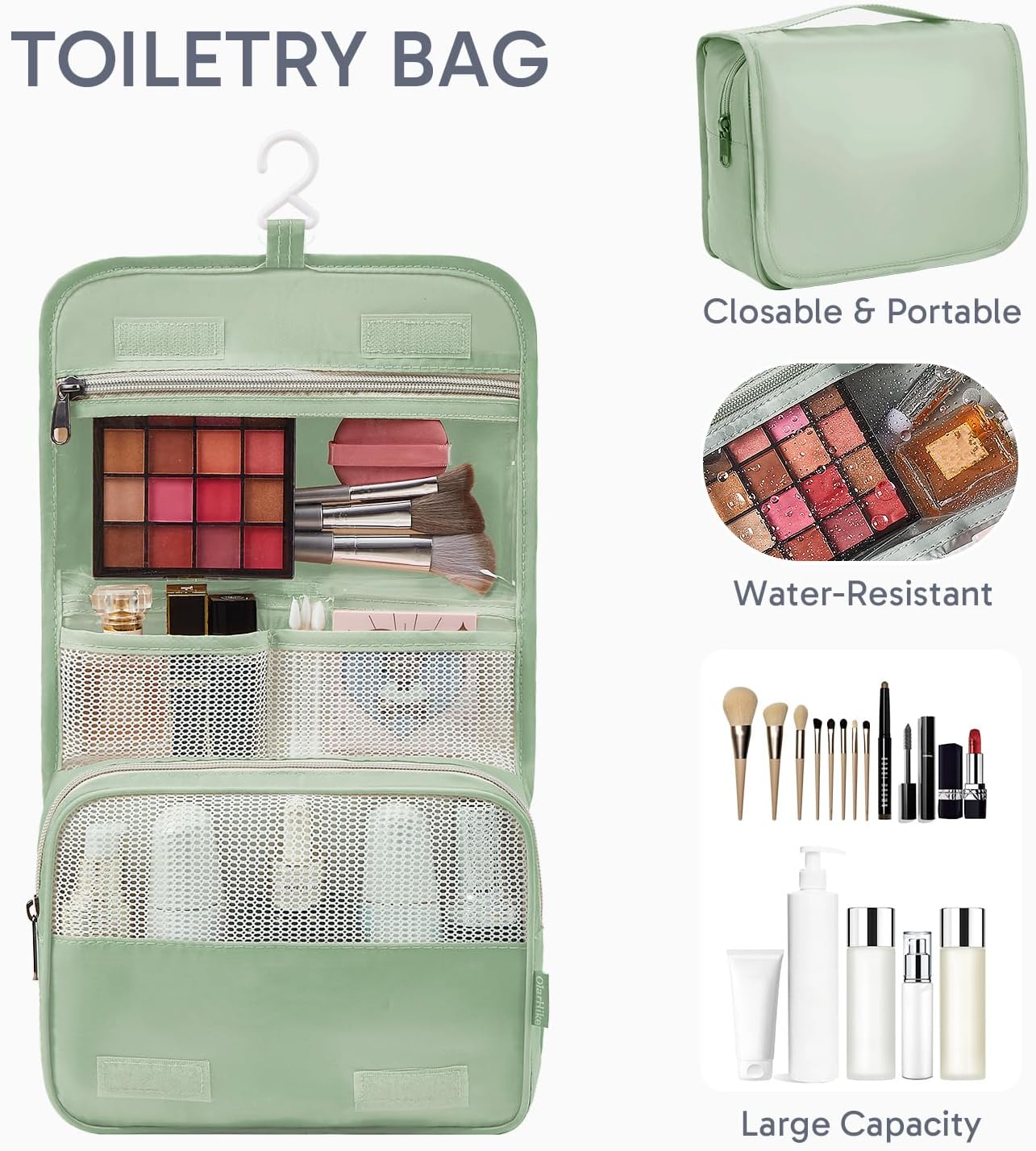 ALL INCLUDED 10 Set Durable Packing Cubes for Suitcases,OlarHike Essentials for Travel,UPGRADED Anti-Tear Stitching, NEW Improved Luggage Packing Organizers for Travel Accessories, Matcha Green