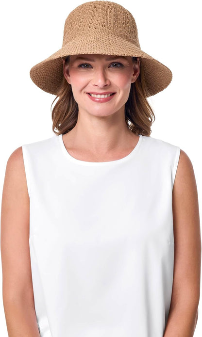 Women's Bucket Hat - UPF 50 Sun Protection - Packable & Travel Friendly - Marina