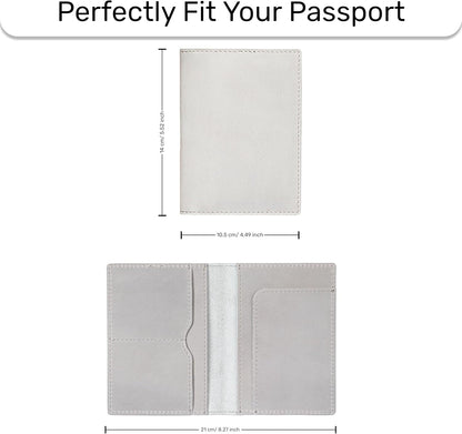 HIFA Leather Passport Holder, Handmade Passport Cover with Card and Ticket Slot - Genuine Leather, Elegant Design, Easy Access - Passport Case, Passport Wallet, Passport Holder