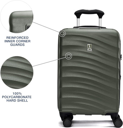 Travelpro Maxlite Air V2 Hardside Expandable Carry on Luggage, 8 Spinner Wheels, Lightweight Hard Shell Suitcase, TSA lock, Slate Green, Compact Carry On 20-Inch