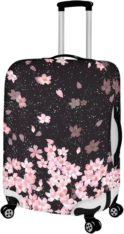 Cherry Blossom Luggage Covers Protector Elastic Trolley Baggage Case Fit 30-32 Inch for Women Girls
