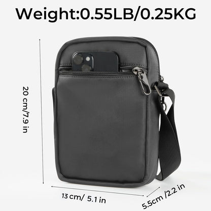 BROADREAM Small Crossbody Bag Men Women, Anti-Theft Crossbody Sling bags - Mini Shoulder Travel Bag for Hiking Sports