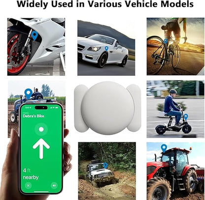 No Subscription Vehicle GPS Tracker,Portable Car GPS Tracker Work with Apple Find My（iOS Only,Mini Magnetic GPS Device Full Coverage Pinpoint Vehicle Location Elderly Children Pets (White,1PCS)