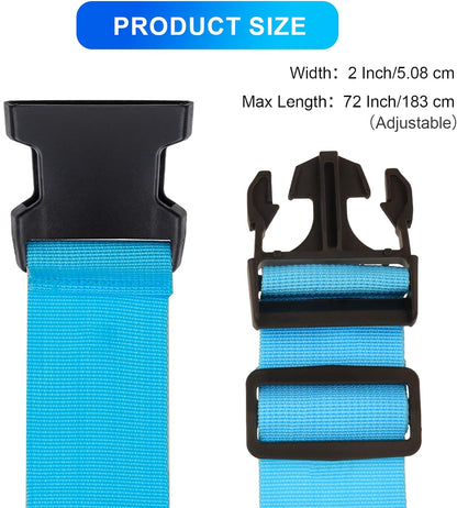 Luggage Straps for Suitcases TSA Approved, Travel Belt Suitcase Belt, Suitcase Straps TSA Approved, Luggage Belt Strap TSA Approved, Travel Straps for Luggage, 4Pcs Luggage Band, Bule & Pink