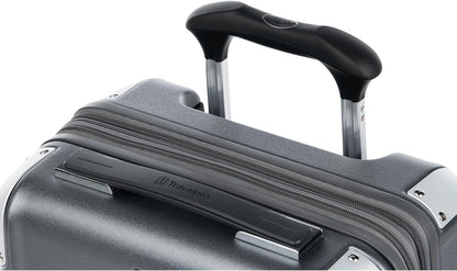 Travelpro Platinum Elite Hardside Expandable Carry on Luggage, 8 Wheel Spinner, TSA Lock, Hard Shell Polycarbonate Suitcase, Vintage Grey, Compact Carry on 20-Inch