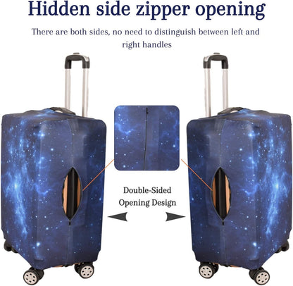 Luggage Cover, Protective Washable Suitcase Cover - Travel Elastic Spandex Suitcase Protector Fits 22 to 24 Inch Galaxy