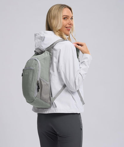 10L Small Hiking Backpack Travel Daypack Lightweight Packable Back Pack for Women Men(Light Grey)