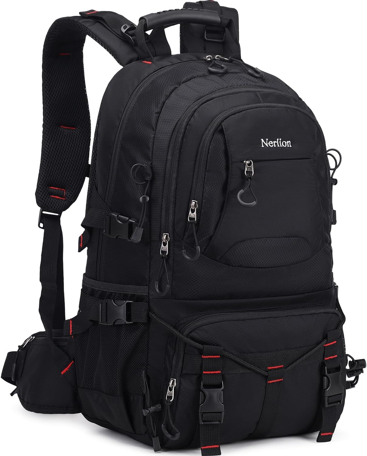 Nerlion 40L Hiking Backpack Travel Backpack for Men Women Camping Waterproof Outdoor Hiking Daypack Lightweight Backpack (Black)