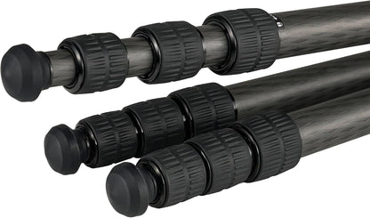 Leofoto Carbon Fiber Travel Tripod with 360° Ball Head, Lightweight Compact Professional Camera Tripod, Weight 4lbs, Max Loads 33lbs/15kg (LS-324CX+LH-40)