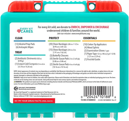 Be Smart Get Prepared 85 Piece First Aid Kit: Clean, Treat, Protect Minor Cuts, Scrapes. Home, Office, Car, School, Business, Travel, Emergency, Survival, Hunting, Outdoor, Camping & Sports, FSA HSA
