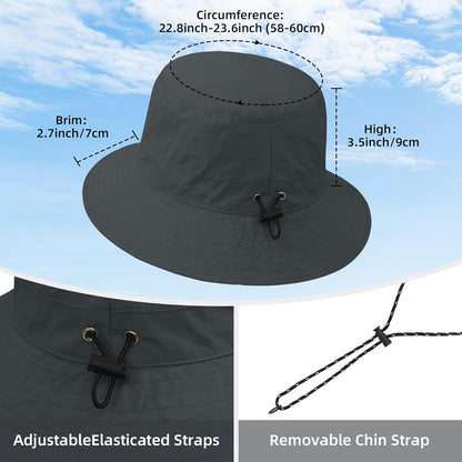 Durio Waterproof Bucket Hats for Woman UPF 50+ Sun Hat UV Protection Packable Rain Hats for Women Lightweight Hiking Hat