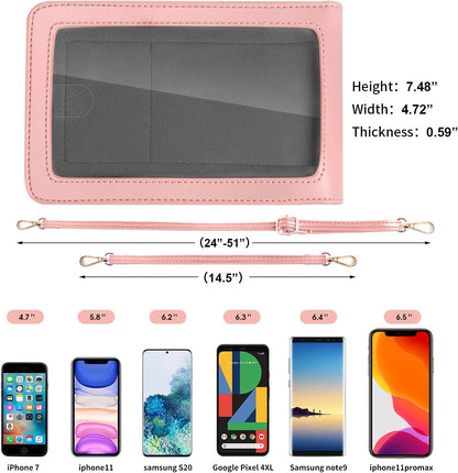 Crossbody Cellphone Purse Women Touch Screen Bag RFID Blocking Wallet Handbag Shoulder Strap