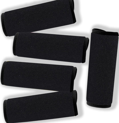 Neoprene Luggage Handle Wraps for Traveling Bright Color Luggage Tags|Handle Wraps|Handle Covers (Black)
