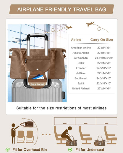 Birthday Graduation Gifts for Daughter,Initial Travel Duffel Bag Sports Gym Bag for Girls Teen Kids Birthday Gifts,Personalized Weekender Bag Carry On Tote Bags Cute Overnight Bag for Women(Brown, Z)