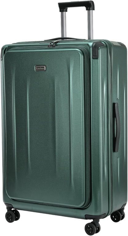 Premium Carry On Luggage, 29 Inch Top Opening Aluminum Frame Airline Approved ABS+PC Hard Shell Suitcases with Silent Wheels, TSA Lock, Front Pocket & Wet-dry Separated Six-piece set