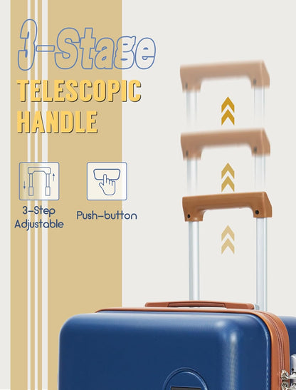 Luggage Sets 5 Piece, Suitcases with Wheels, Hardshell Suitcase Set, ABS Carry on Luggage Set with TSA Lock, Travel Luggage