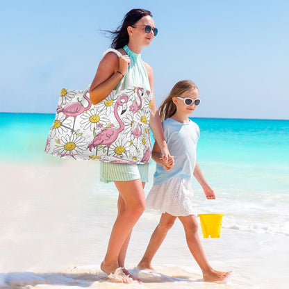 senya Large Beach Bags Totes Canvas Tote Shoulder Bag Soft Wave Water Resistant Bags for Gym Travel Daily Ocean