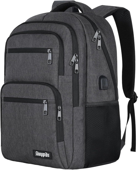 Backpck for Men Women, School Backpack for Boys Girls Teen, 15.6 inch Laptop Back Pack with USB Charger Port, Bookbag with USB Charger for travel, Work backpack,book bag, Mochilas para hombres Black