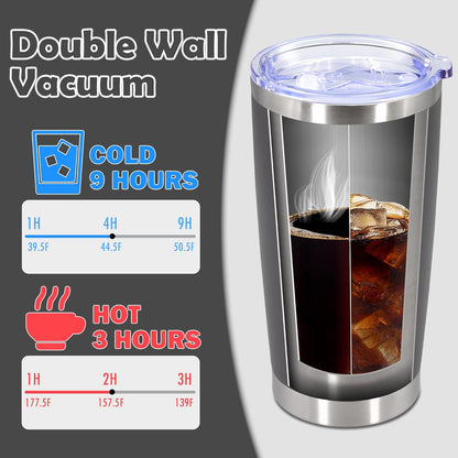 20oz Tumbler Stainless Steel Tumbler Cup with Lid Vacuum Insulated Double Wall Travel Mug, Durable Powder Coated Travel Coffee Tumbler Mug for Hot & Cold Drinks, Grey,4 Pack