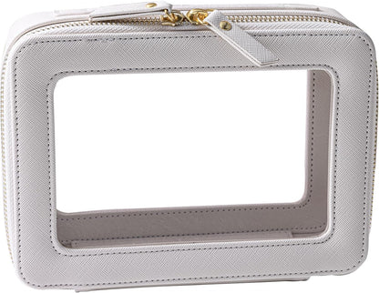 SANHECUN Toiletry bag waterproof cosmetic organizer with handle lagre opening for travelling