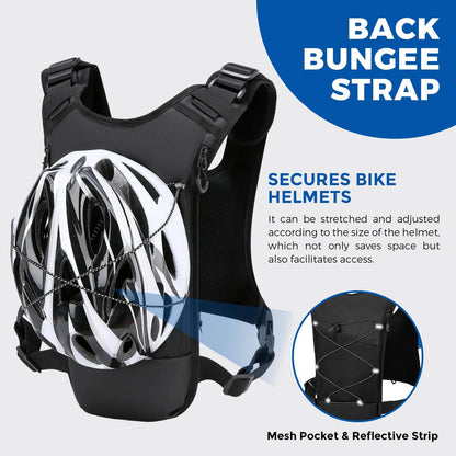 USA Original Patent Running Hydration Vest Backpack, Lightweight Chest Pack with 2.0L Water Bladder Bag Daypack for Hiking Running Cycling Race Marathon for Women Men