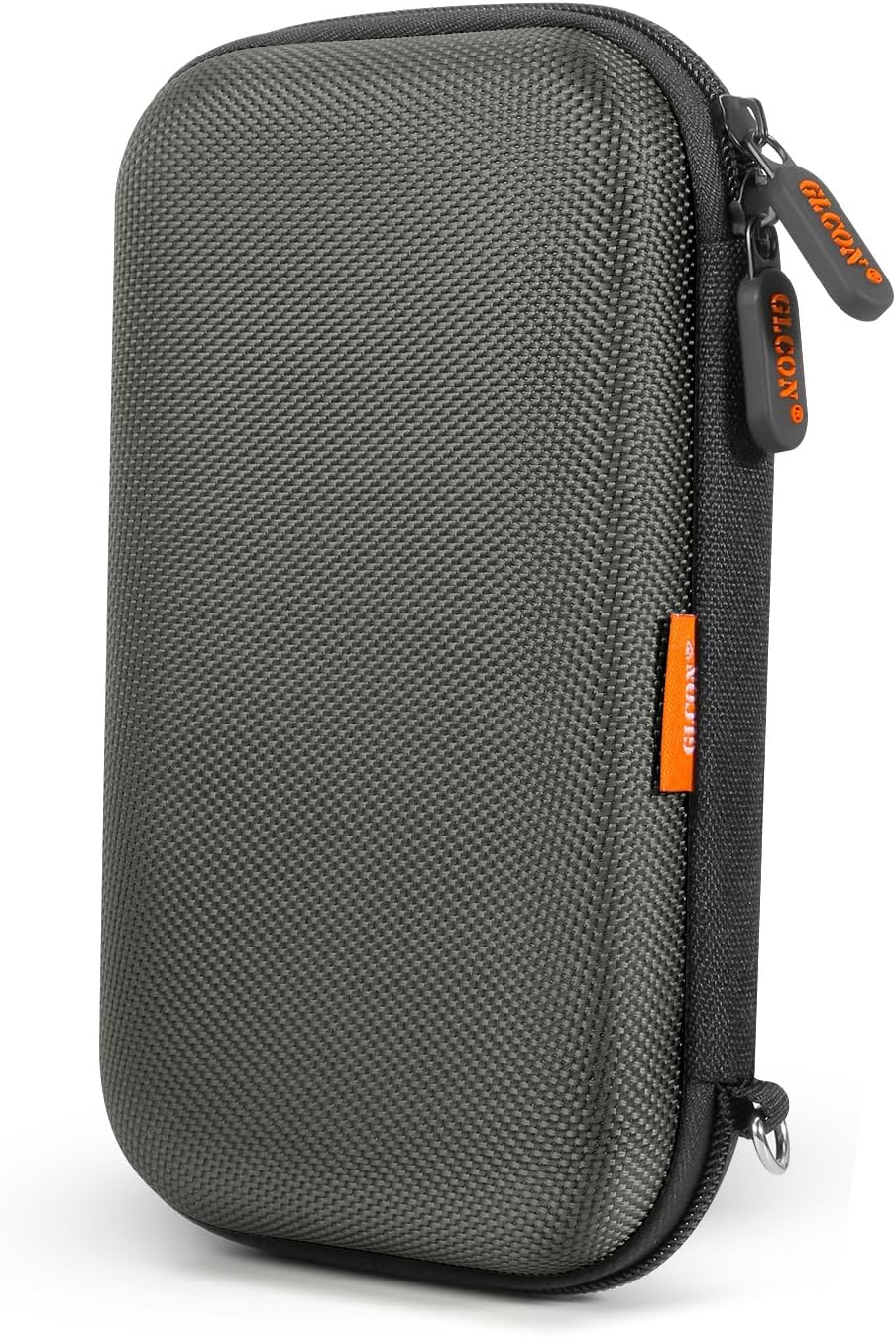 Silver-Gray Shockproof Hard EVA Carrying Case Travel Pouch for External Hard Drive, Power Bank, Cell Phone, Cable, Cord - Portable Small Electronic Accessories Organizer Storage Zipper Pouch