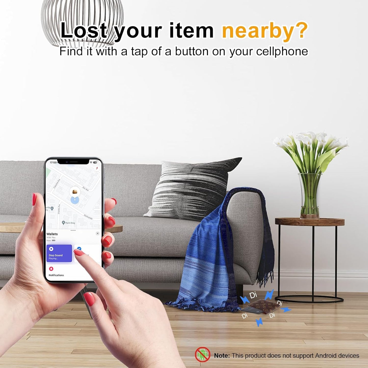 [Apple MFi Certified] LBPRT Air-Tag Card Rechargeable Wallet Tracker Thin 1.6mm 2 Pack, Smart Locator Work with Apple Find My (iOS Only, Android not Supported), Item Finder for Luggage Suitcase Bags.