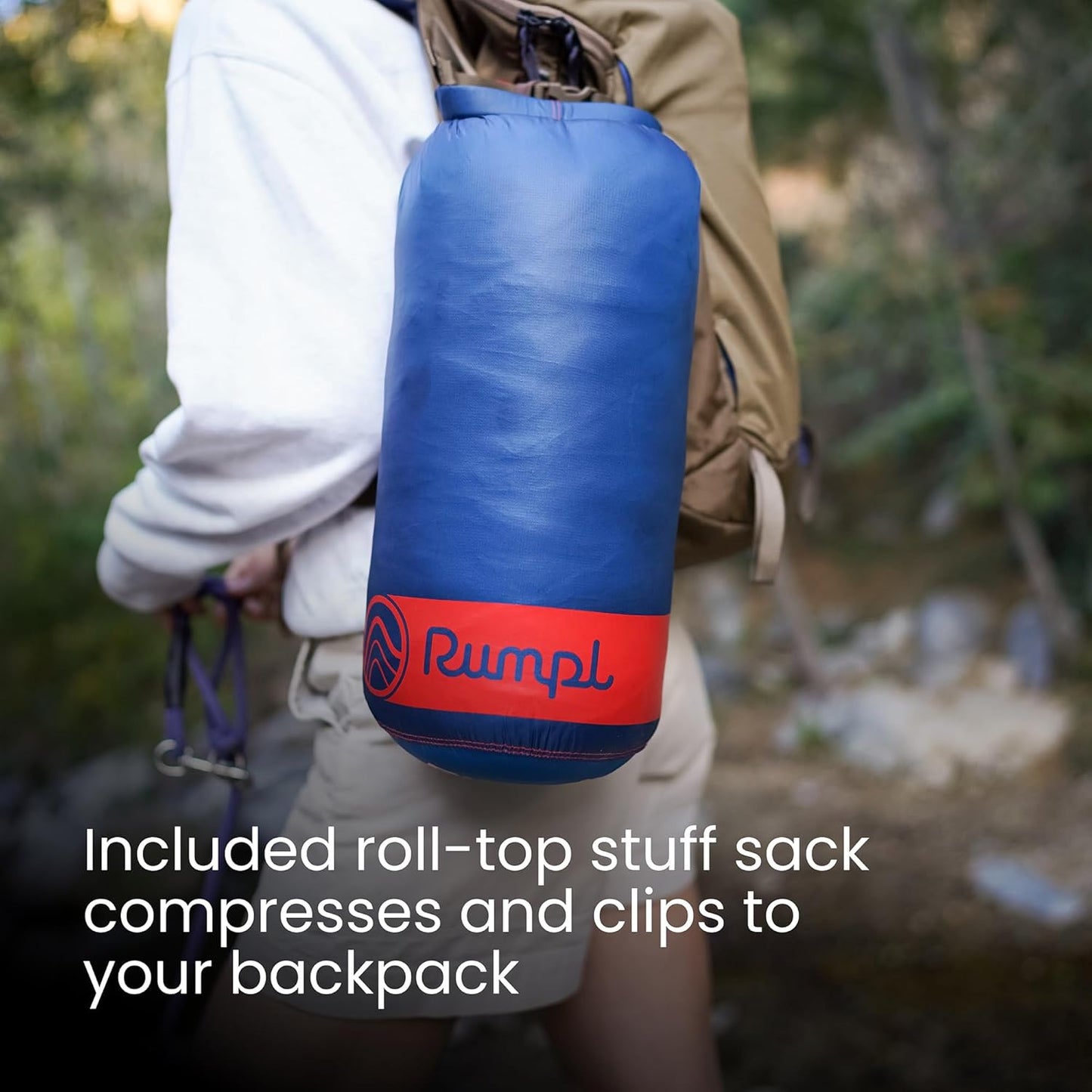 Rumpl Original Puffy Blanket - Warm, Water-Resistant Camping Blanket with 100% Recycled Synthetic Insulation, 52"x75", Original Puffy V2, Lavender Fade
