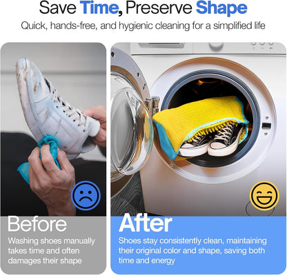 Shoe Washing Machine Bag Laundry Bags for Shoes Laundry Shoe Bag for Washer and Dryer Laundry Bag for Shoes Laundry Bags Mesh Wash Bags Sneaker Cleaner (2 Pcs Yellow)