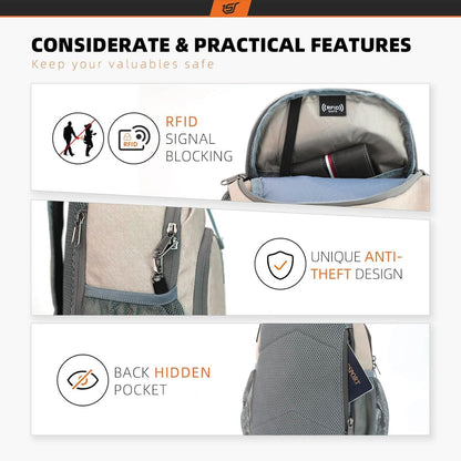 SKYSPER Sling Bag RFID Crossbody Sling Backpack Cross Body Shoulder Bag Travel Hiking Daypack for Women Men