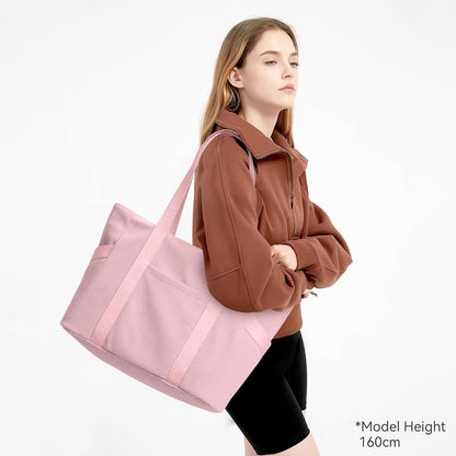 Tote Bag for Women with Zipper, Travel Tote Bags with Compartments Large Shoulder Bag Handbag for Gym Work School