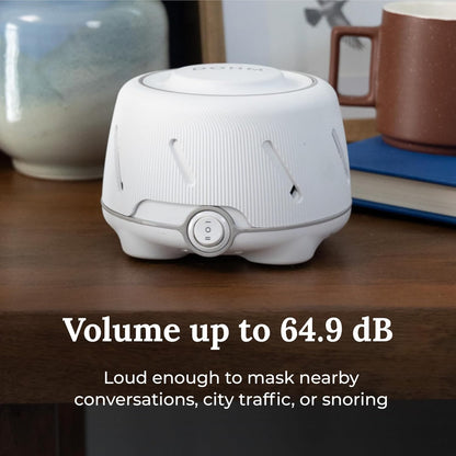 Yogasleep Dohm (White/Gray) & Travel Case (2 Piece Set) The Original White Noise Machine with Natural Sound from a Real Fan, Sleep Aid & Noise Cancelling For Adults & Baby, Office Privacy & Meditation