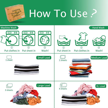 Freelivity Laundry Detergent Sheets, 200 Sheets Fresh Linen Scent - Eco-Friendly Hypoallergenic Plastic-Free LiquidLess Clothes Washing Detergent Supplies for Save Space Travel Camping