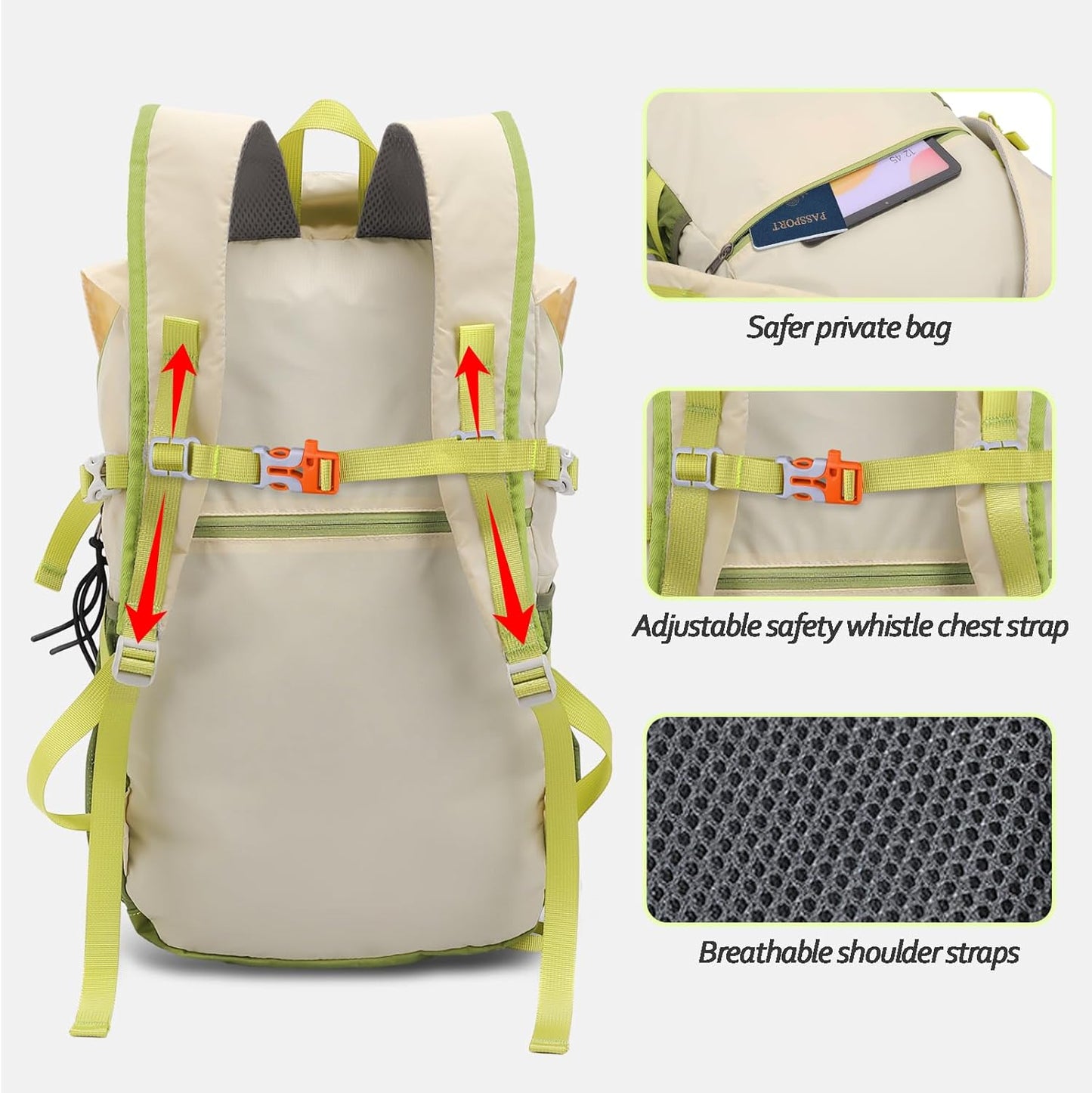 Seektop 20L Ultra Lightweight Waterproof Hiking Backpack Small Outdoor Foldable Day Pack for Women Men