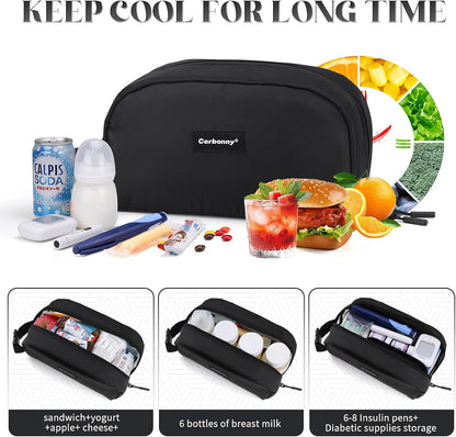 Small Cooler Bag Freezable Lunch Bag for Work School Travel,Leak-proof Small Lunch Bag,Small Insulated Bag For Kids/Adults,Freezer Lunch Bags,Freezable Snack Bag,Mini Lunch Bag Fit For Yogurt