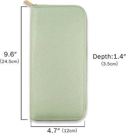 Travel Jewelry Organizer Case - for Tangle-Free Necklaces, Earrings, Rings, Bracelets Storage, Travel Essentials, Fashion Portable Jewelry Travel bags for Women - Medium Macaron Green