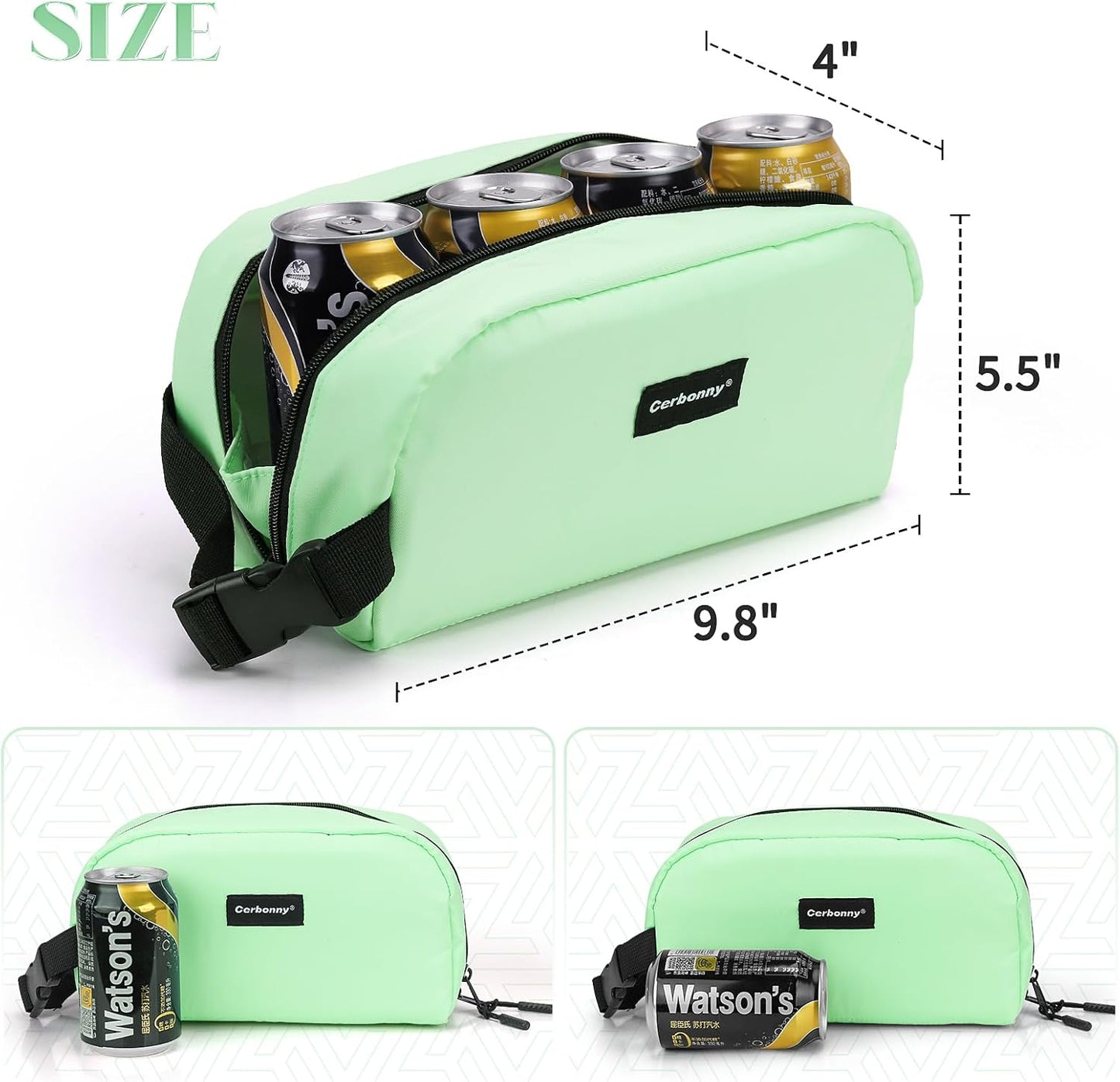 Small Cooler Bag Freezable Lunch Bag for Work School Travel,Leak-proof Small Lunch Bag,Small Insulated Bag For Kids/Adults,Freezer Lunch Bags,Freezable Snack Bag,Mini Lunch Bag 9.8x5.5x4 inches