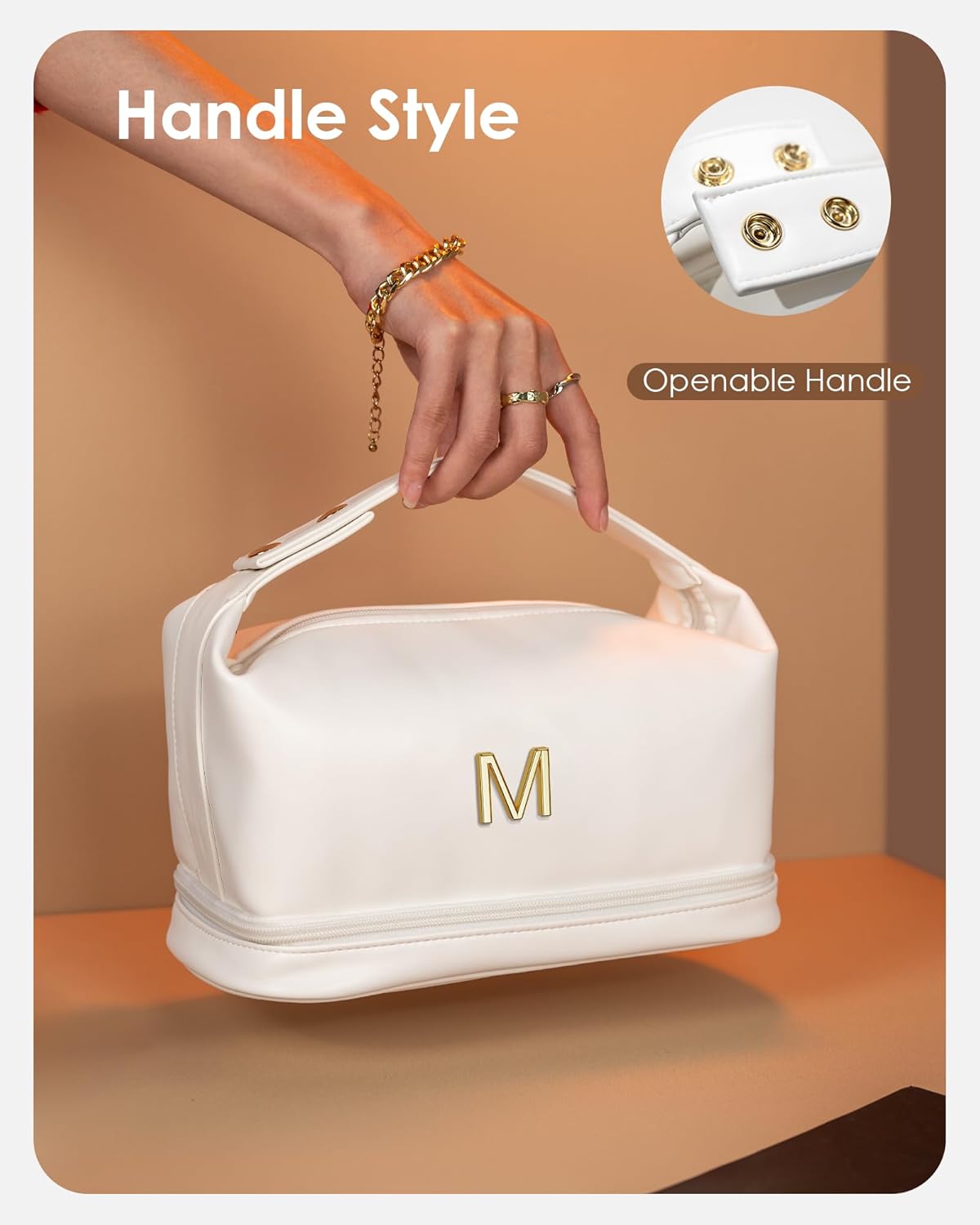 Daughter Gifts, Birthday Gifts Ideas-Personalized Makeup Bag, Office Gifts for Women Cosmetic Bag with Makeup Brush Organizer, Graduation Gifts for Sister, 9 10 11 12 13 14 Year Old Girls