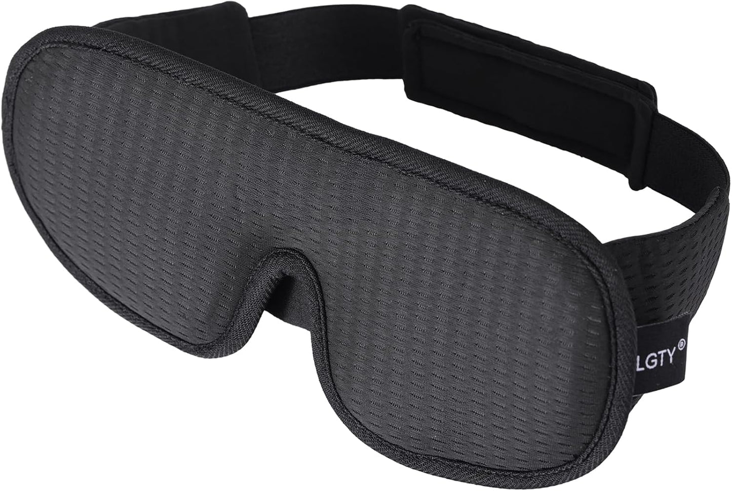 Sleep Mask for Men and Women 3D Contoured Eye Mask Patented Adjustable Light Blocking Night Mask for Sleeping (Black)