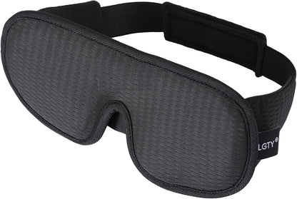 Sleep Mask for Men and Women 3D Contoured Eye Mask Patented Adjustable Light Blocking Night Mask for Sleeping (Black)