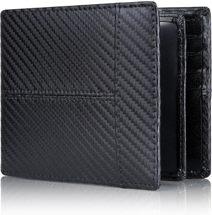 Swallowmall Mens Wallet Rfid Blocking Leather Wallet for Men Bifold Wallet Leather with 1 ID Window 16 Card Slot