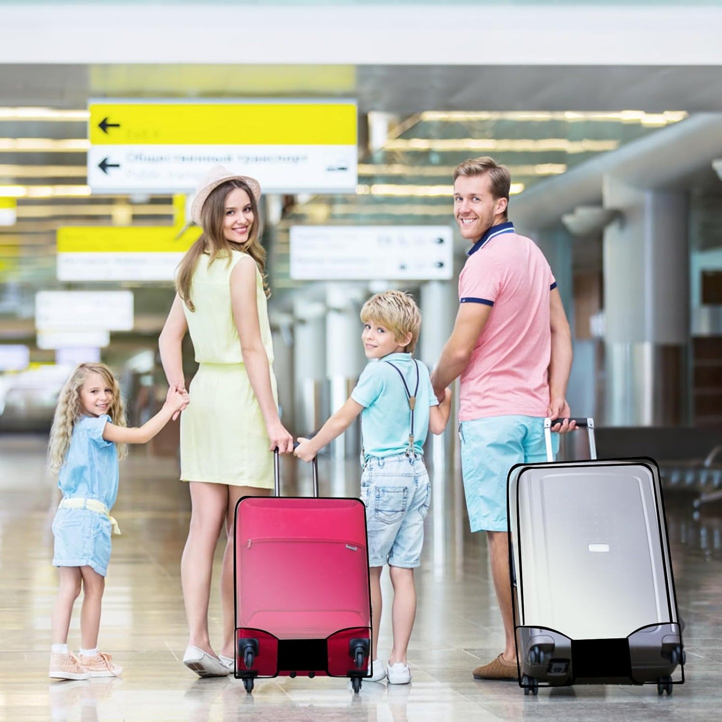 Thicken Clear Luggage Cover Protector, 30" PVC Luggage Covers for Suitcase Waterproof Dustproof Anti-scratch Travel Suitcase Covers Case for Wheeled Luggage