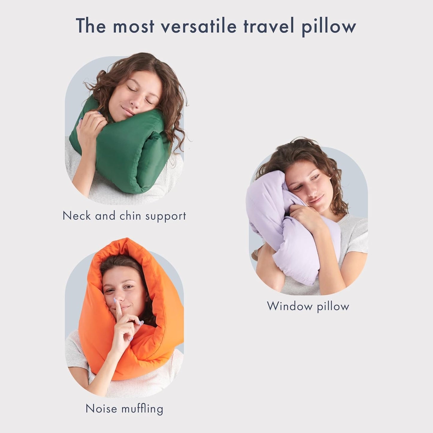 Huzi Infinity Pillow - Travel Neck Pillow - Versatile Soft 360 Support Scarf - Machine Washable - Home Travel Flight Road Trips Airplane Sleeping (Pine Green)