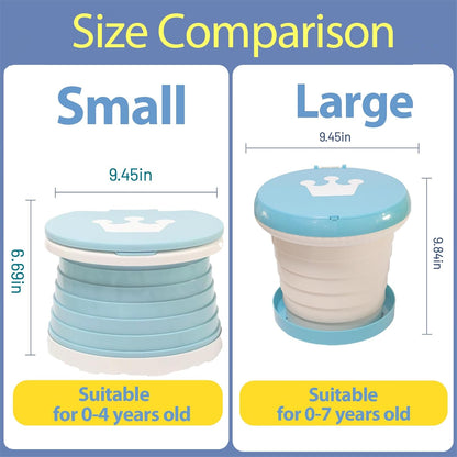 SunnySmile Travel Potty for Toddler, Portable and Foldable Toilet, Apply to Seat Emergency Toilet for Car, Camping, Outdoor, Indoor (green, large)