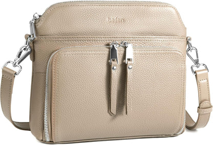 befen Genuine Leather Crossbody Purses for Women, Women's Small Crossbody Shoulder Bag with Built in RFID Wallet