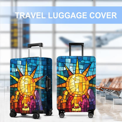 Luggage Cover Washable Suitcase Protector Anti-scratch Suitcase cover Fits 20-34 Inch Luggage (Sun, S(20-22inch suitcase))