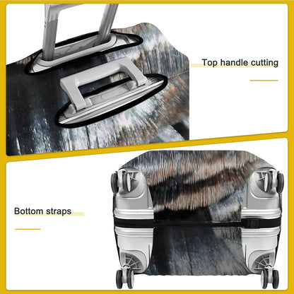 30 Inch PVC Luggage Protector Covers for TSA Approved Clear Suitcase Cover Protector Transparent Luggage Protective Cover Set (Painting, Suitable for 30"-31")